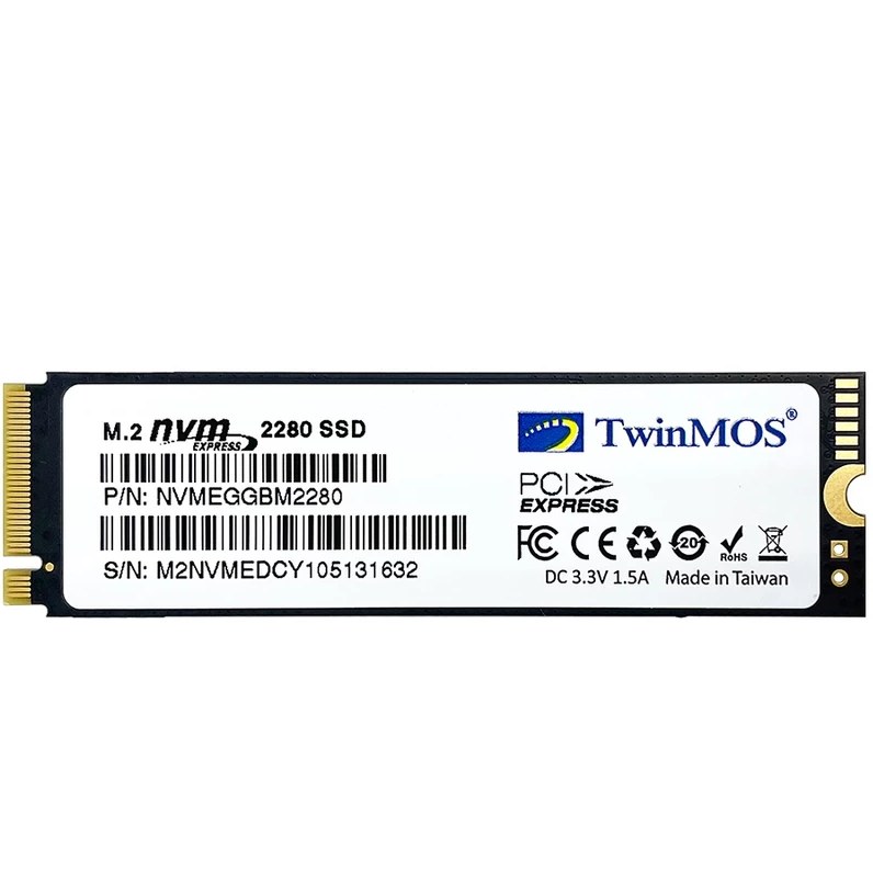 حافظه TwinMOS NVMe M.2 2280 SSD ظرفیت 512 گیگابایت
